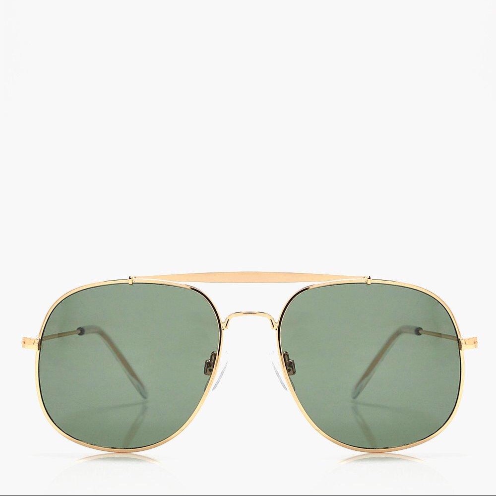 Gold aviator sunglasses
